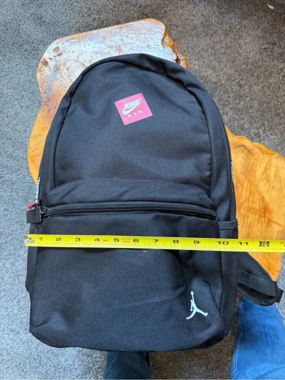 Jordan Jumpman Classics Large Black Backpack with Red Logo